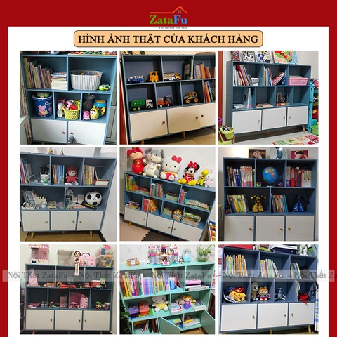 Tủ Kệ Đựng Hồ Sơ Tài Liệu Chân Gỗ Tự Nhiên TUTT-66 ZataFu