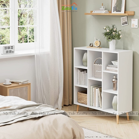 Tủ Kệ Đựng Sách Vở Trang Trí Decor Hiện Đại Gỗ Công Nghiệp MDF TUTT-60 ZataFu