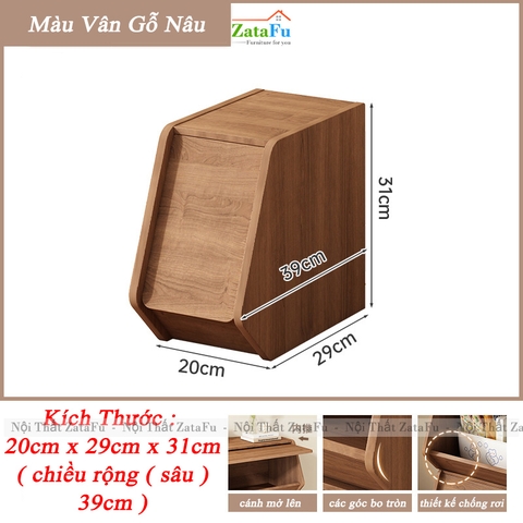 Tủ Gỗ Trang Trí Lục Giác Để Đồ Đa Năng Tủ Gỗ TUTT-61 ZataFu