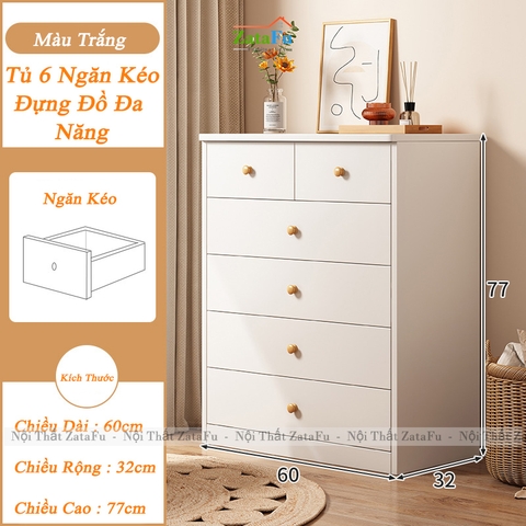 Tủ Trang Trí Đựng Hồ Sơ Tài Liệu Nhiều Ngăn Kéo Đa Năng TUTT-58 ZataFu