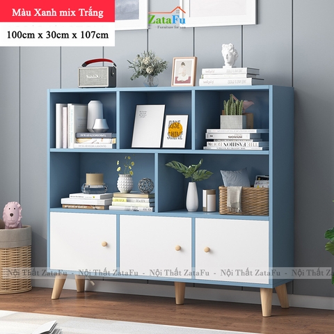 Tủ Kệ Đựng Hồ Sơ Tài Liệu Chân Gỗ Tự Nhiên TUTT-66 ZataFu