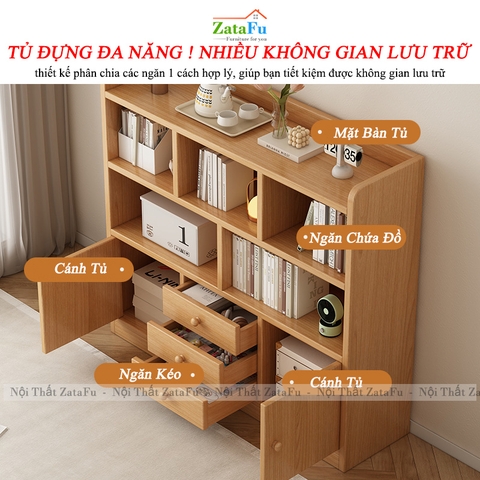 Tủ Đựng Hồ Sơ Tài Liệu Nhiều Ngăn Hiện Đại Gỗ MDF TUTT-67 ZataFu