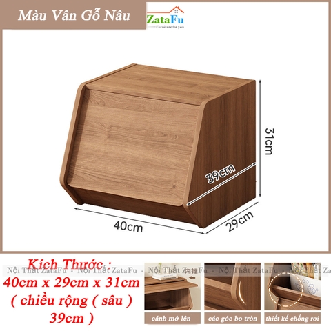 Tủ Gỗ Trang Trí Lục Giác Để Đồ Đa Năng Tủ Gỗ TUTT-61 ZataFu