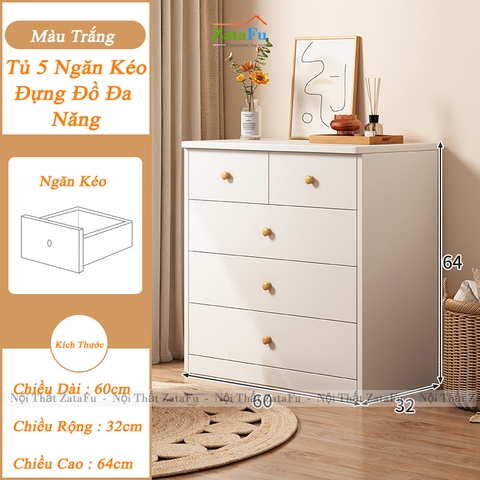 Tủ Trang Trí Đựng Hồ Sơ Tài Liệu Nhiều Ngăn Kéo Đa Năng TUTT-58 ZataFu