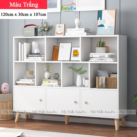 Tủ Kệ Đựng Hồ Sơ Tài Liệu Chân Gỗ Tự Nhiên TUTT-66 ZataFu