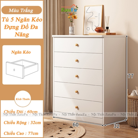 Tủ Trang Trí Đựng Hồ Sơ Tài Liệu Nhiều Ngăn Kéo Đa Năng TUTT-58 ZataFu