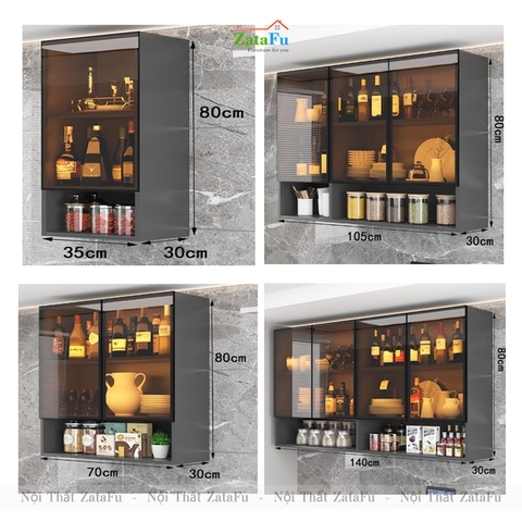 Tủ kệ bếp gắn tường sủ dụng LED cảm biến cao cấp KBEP-26