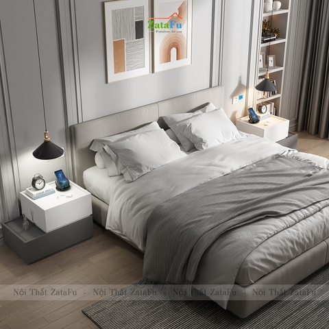 Tủ đầu giường gỗ 2 tầng kết hợp đa năng TDG-24