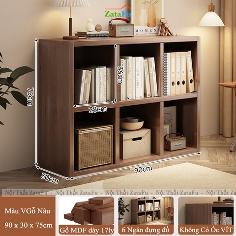 Kể Sách Gỗ Kệ Tổ Ong Nhiều Ngăn Đa Dạng Gỗ MDF KTT-147 ZataFu