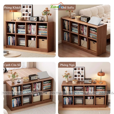 Kể Sách Gỗ Kệ Tổ Ong Nhiều Ngăn Đa Dạng Gỗ MDF KTT-147 ZataFu