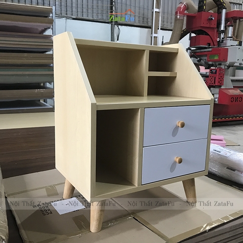 Kệ đầu giường 2 ngăn kéo phong cách Bắc Âu TUTT-02