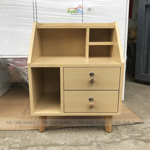 Kệ đầu giường 2 ngăn kéo phong cách Bắc Âu TUTT-02