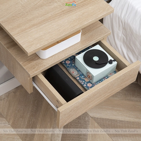 Tủ Đầu Giường Gỗ MDF Gắn Tường Có Ngăn Kéo TDG-47 ZataFu
