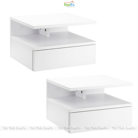 Tủ Đầu Giường Gỗ MDF Gắn Tường Có Ngăn Kéo TDG-47 ZataFu