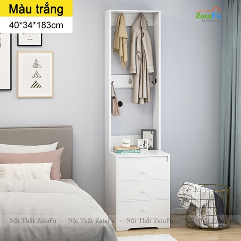 Tủ đầu giường kết hợp giá treo đồ TDG-14