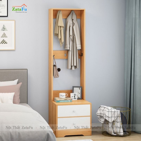 Tủ đầu giường kết hợp giá treo đồ TDG-14