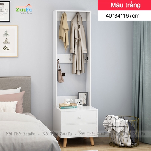 Tủ đầu giường kết hợp giá treo đồ TDG-14