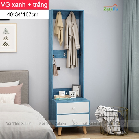 Tủ đầu giường kết hợp giá treo đồ TDG-14