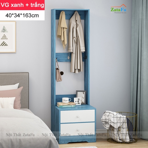 Tủ đầu giường kết hợp giá treo đồ TDG-14