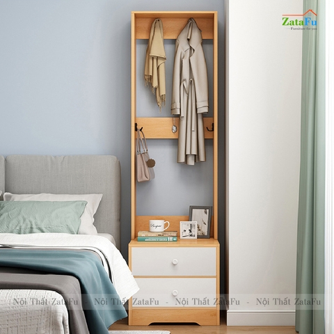 Tủ đầu giường kết hợp giá treo đồ TDG-14