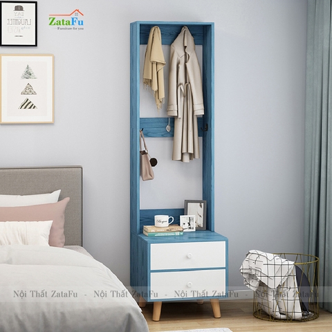 Tủ đầu giường kết hợp giá treo đồ TDG-14