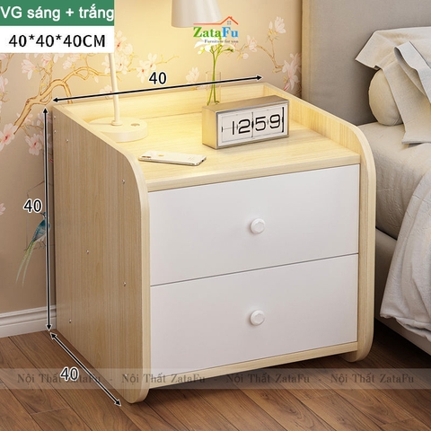 Tủ đầu giường mini bo góc tròn TDG-12