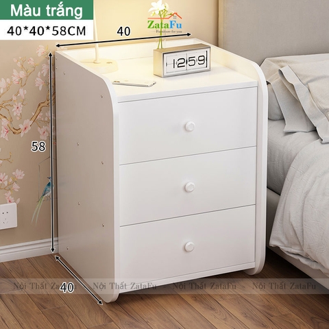 Tủ đầu giường mini bo góc tròn TDG-12