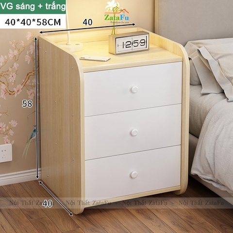 Tủ đầu giường mini bo góc tròn TDG-12