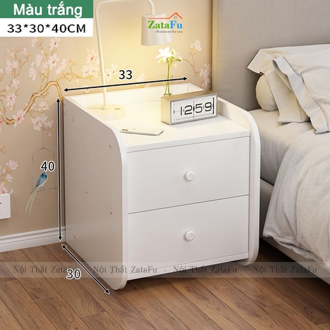 Tủ đầu giường mini bo góc tròn TDG-12