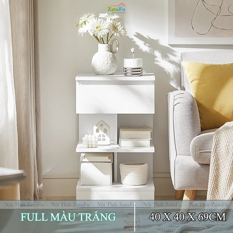 Tủ Đầu Giường Gỗ MDF 3 Tầng Thiết Kế Hiện Đại TDG-43 ZataFu
