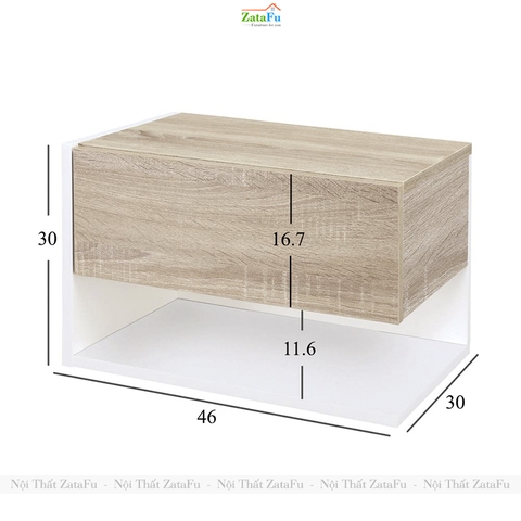 Tủ Đầu GiườngTreo Tường Hiện Đại Nhỏ Gọn TDG-48 ZataFu