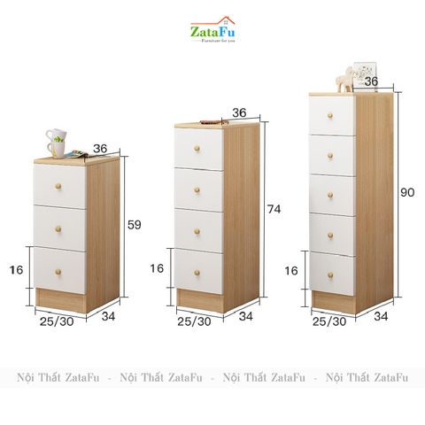 Tủ đầu giường, tủ đựng đồ nhiều tầng TDG-16