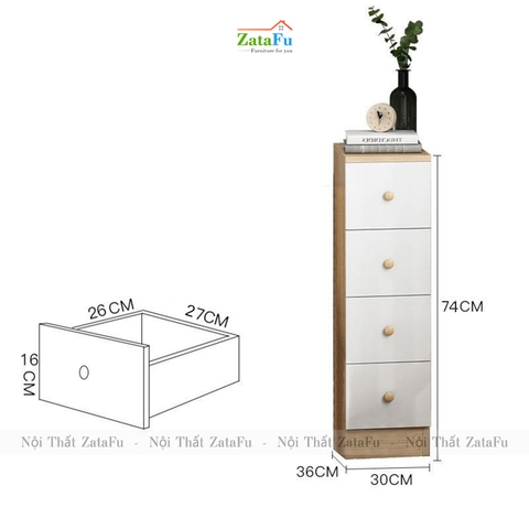 Tủ đầu giường, tủ đựng đồ nhiều tầng TDG-16