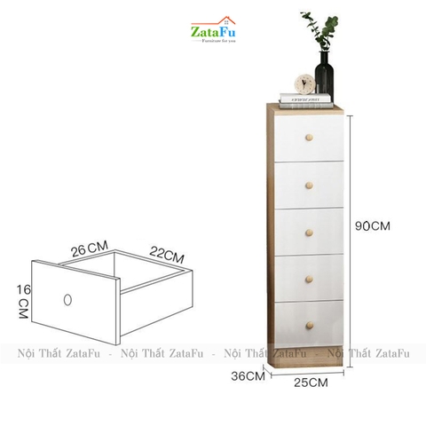 Tủ đầu giường, tủ đựng đồ nhiều tầng TDG-16