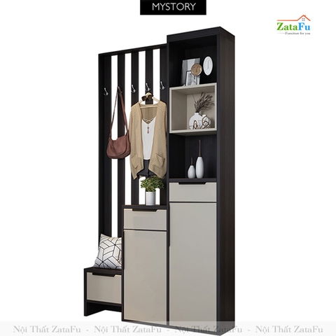 Tủ giày trang trí đơn giản cao 1m8 TGIAY-13