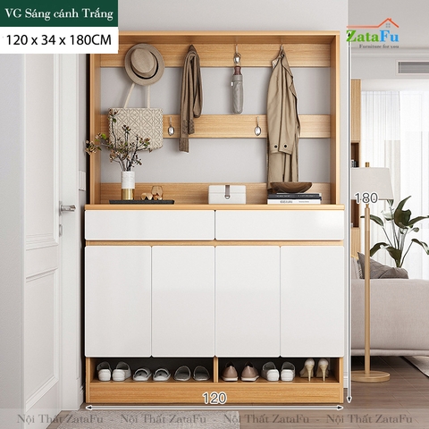 Tủ để giày gỗ có giá treo đồ TGIAY-09