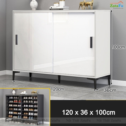 Tủ Giày Cánh Lùa Đựng Giày Dép Gỗ MDF Lõi Xanh Chống Ẩm TGIAY-26