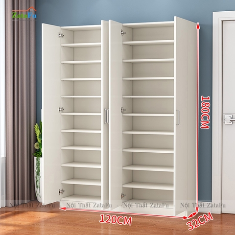 Tủ giày gỗ thiết kế đơn giản nhiều tầng TGIAY-18