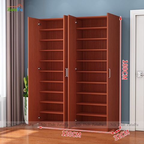 Tủ giày gỗ thiết kế đơn giản nhiều tầng TGIAY-18