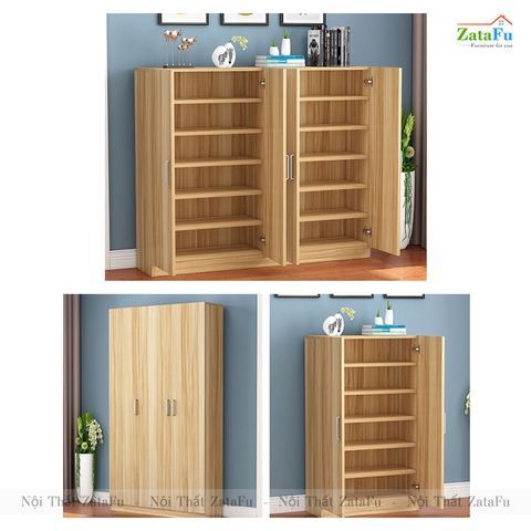 Tủ giày gỗ thiết kế đơn giản nhiều tầng TGIAY-18