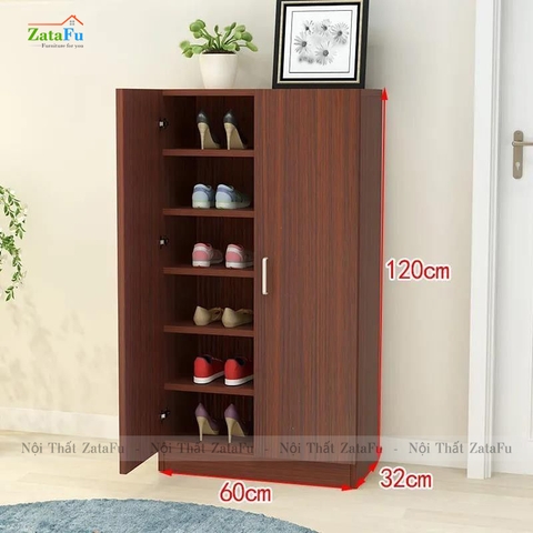 Tủ giày gỗ thiết kế đơn giản nhiều tầng TGIAY-18