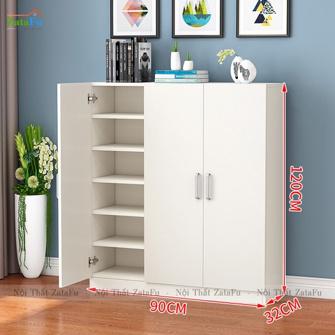 Tủ giày gỗ thiết kế đơn giản nhiều tầng TGIAY-18
