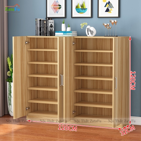 Tủ giày gỗ thiết kế đơn giản nhiều tầng TGIAY-18