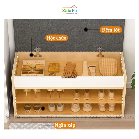 Tủ giày tích hợp ghế ngồi TGIAY-19