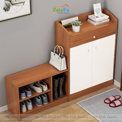 Tủ giày kèm kệ đựng giày có ghế ngồi TGIAY-06