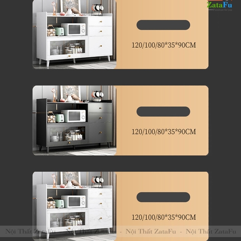 Tủ bếp gắn kính để lò vi sóng có hộc kéo KBEP-09