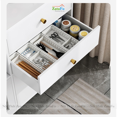 Tủ bếp gắn kính để lò vi sóng có hộc kéo KBEP-09