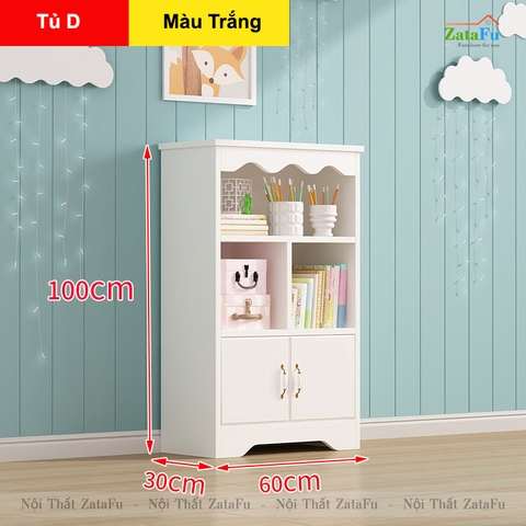 Tủ kệ sách trang trí nhiều phân loại xinh xắn cho bé TUTT-44