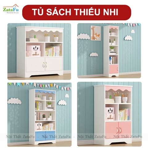 Tủ kệ sách trang trí nhiều phân loại xinh xắn cho bé TUTT-44