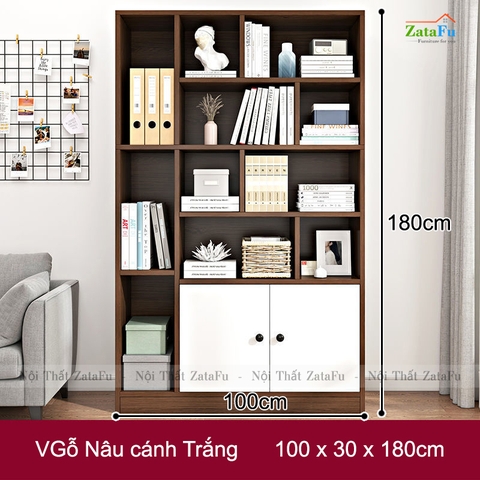 Tủ Kệ Sách Gỗ Tủ Kệ Trang Trí Hiện Đại TUTT-39